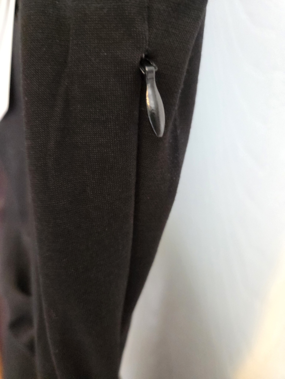 Black Cap-Sleeve Wrap Sheath Dress - Picture 5 of 6